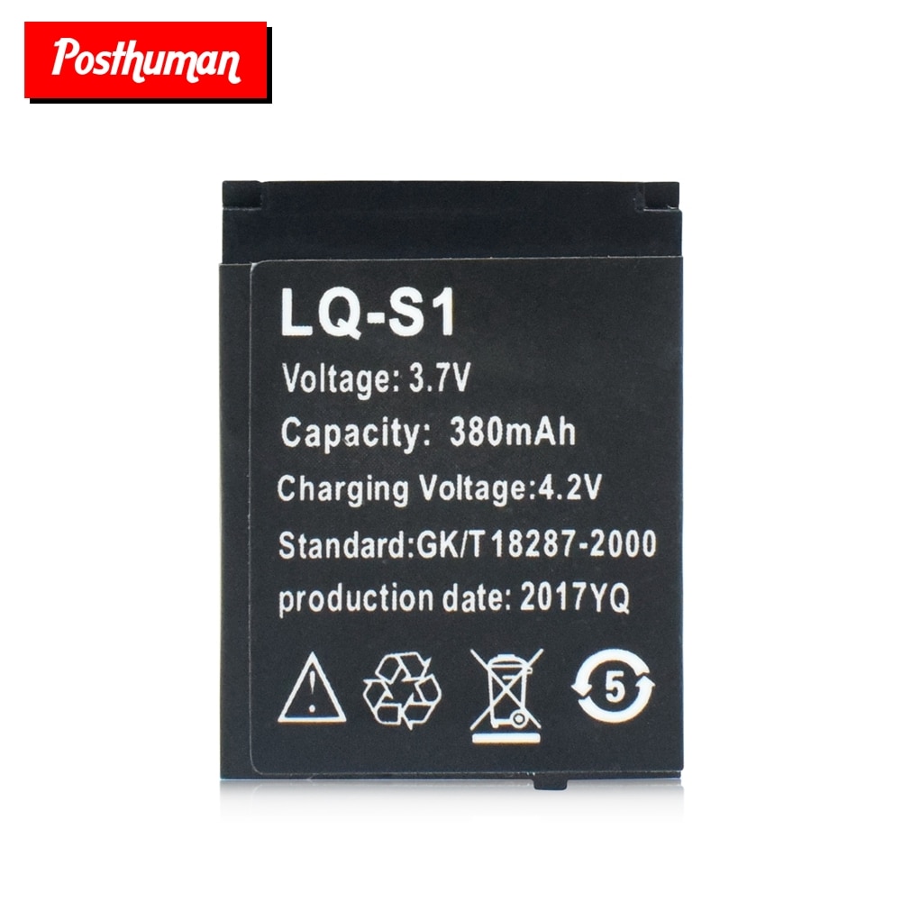 LQ-S1 Rechargeable Li-ion Battery 3.7v 380mah Smart Watch Battery Replacement Battery For Smart Watch QW09 Dz09 A1 V8 X6