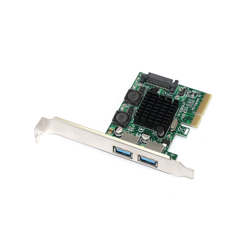 U3102A PCI-EX2 Om USB3.1 Uitbreiding Adapter Card High Speed ASM3142 Chip Voor Pc Desktop Computer