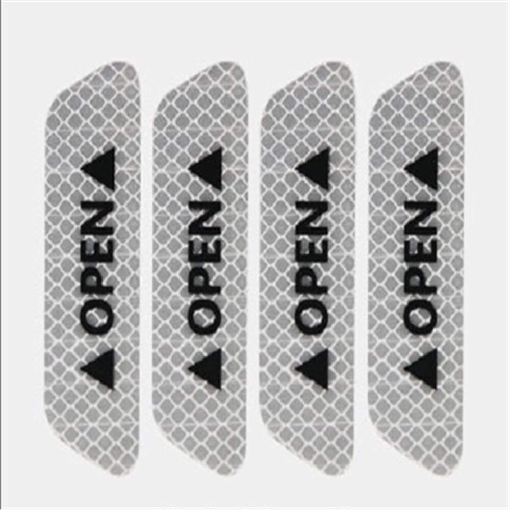 Car Door Stickers OPEN Reflective for Geely Vision SC7 MK CK Cross Gleagle SC7 Englon SC3 SC5 SC6 SC7 Panda: white