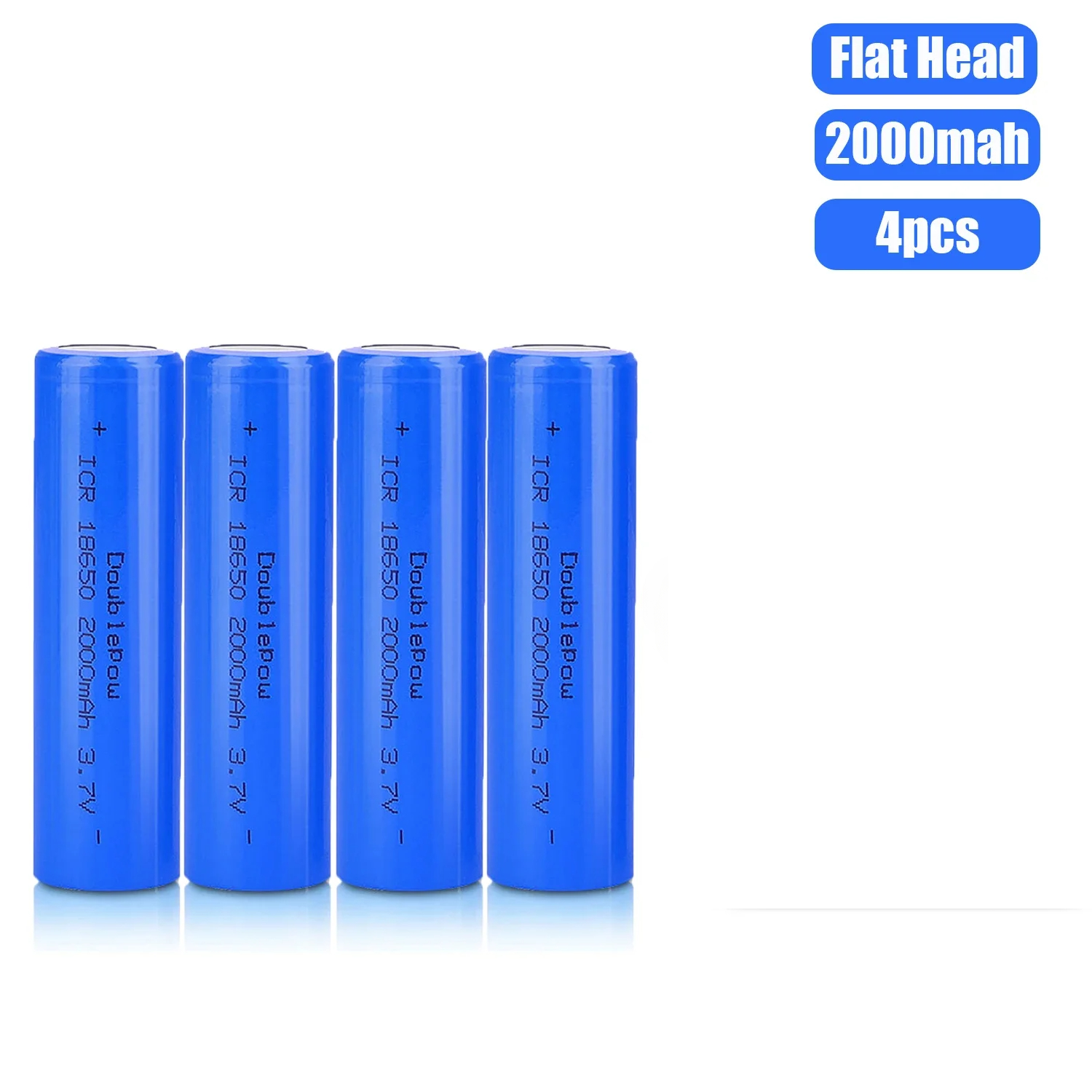 High-Capacity 18650 Rechargeable Battery 2000mAh 3.7V Li-Ion Battery for Flashlight Electric Doorbell Electric Toys: Pink