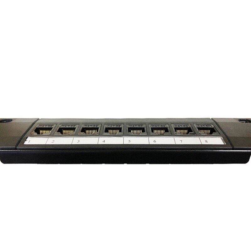 8 Port Straight-Through CAT6 Patch Panel RJ45 Netw... – Grandado