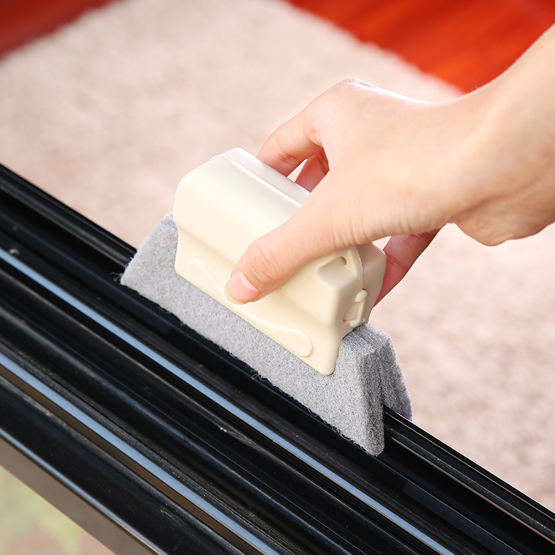 Paño de limpieza para ranuras de ventanas, cepillo limpiador de ranuras de ventanas, herramienta de limpieza de ranuras de puertas y ventanas