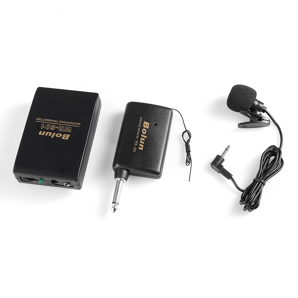 Komende Draagbare Draadloze FM Zender Ontvanger Lavalier Revers Clip Mic Systeem Mini Microfoon: Default Title
