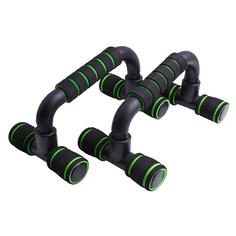 Soporte de flexiones antideslizante para Fitness en casa, manijas de gimnasio, barras de ejercicio, brazo, pecho, entrenamiento muscular, equipo de Culturismo: green