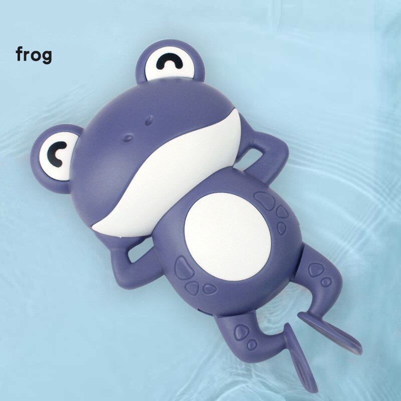 Baby Bath Toys Animal Cute Cartoon Tortoise Crab Classic Baby Water Toy Infant Swim Chain Clockwork Toy For Kids Christmas: Frog-DD573C