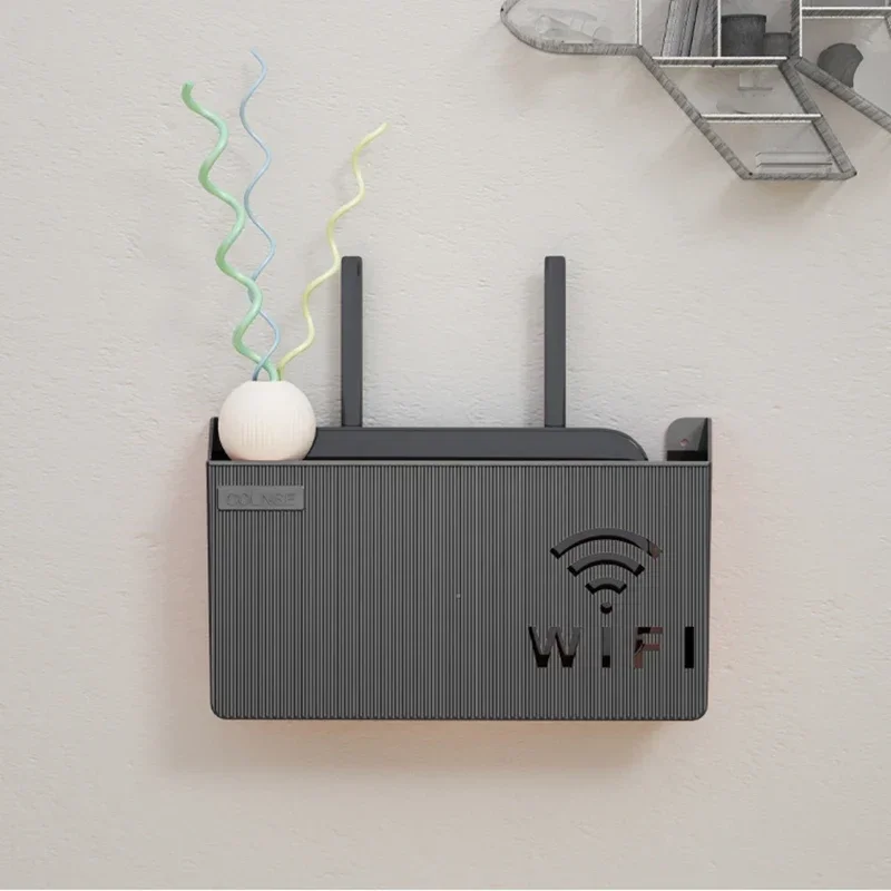 Wireless Wifi Router Storage Box Plastic Wall-mounted Cable Power Bracket Organizer Shelf Home Decor cajas organizadoras