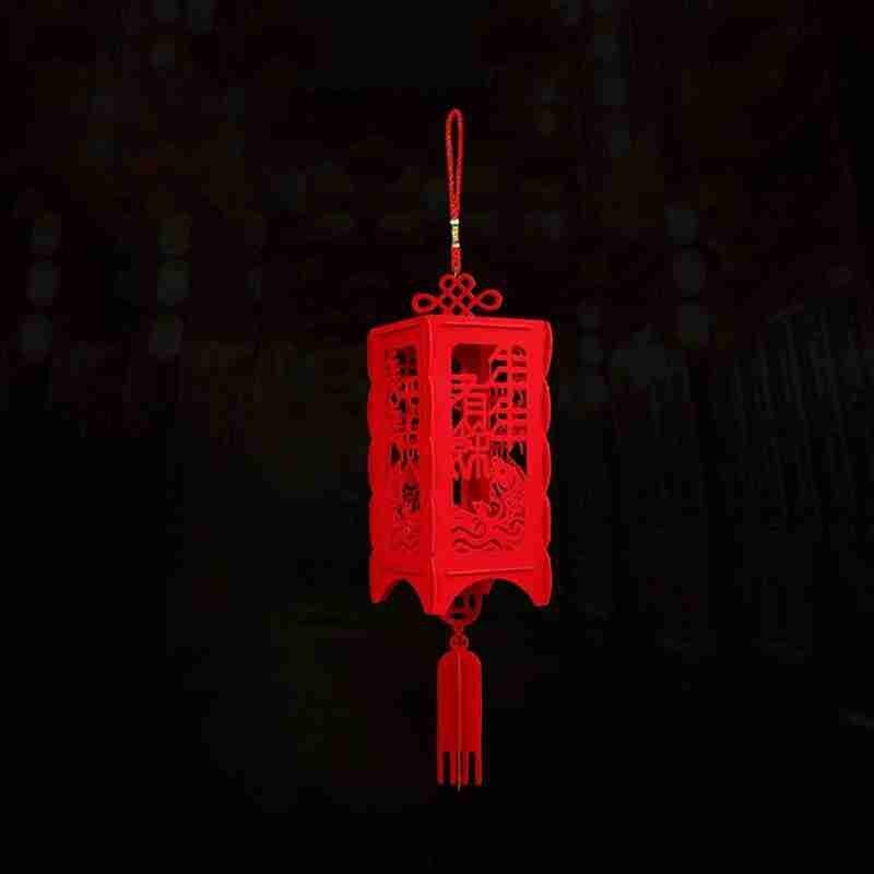 Waterproof Red Paper Lantern Home Decor Three-dimensional Lantern Pendant For Chinese Year Spring Festival Celebration
