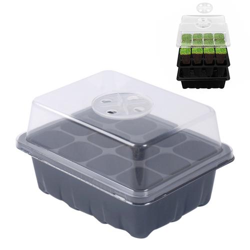 Caja para cultivo de semillas de jardín, semillero para vivero, bandeja para jardín de 72 agujeros: 5pcs 12holes