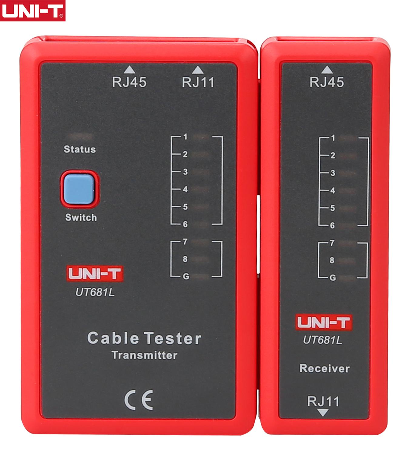 UNI-T UT681L CHN Cable Tester LAN Auto Network LED Tester Ethernet Telephone BNC HDMI Repair Tool Line Detector High precision