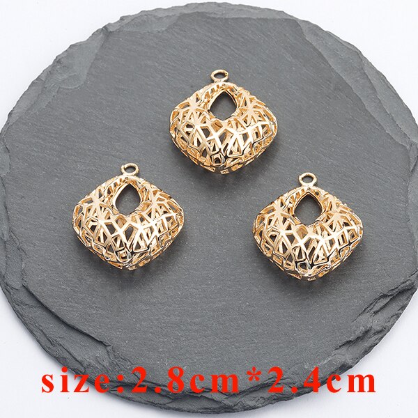 YEGUI M831, accessori dei monili, 18k oro placcato, 0.3 micron, ciondolo fai da te, fatto a mano, fascini, fascini di diy orecchini, monili che fanno, 6 pz/lotto: M83101
