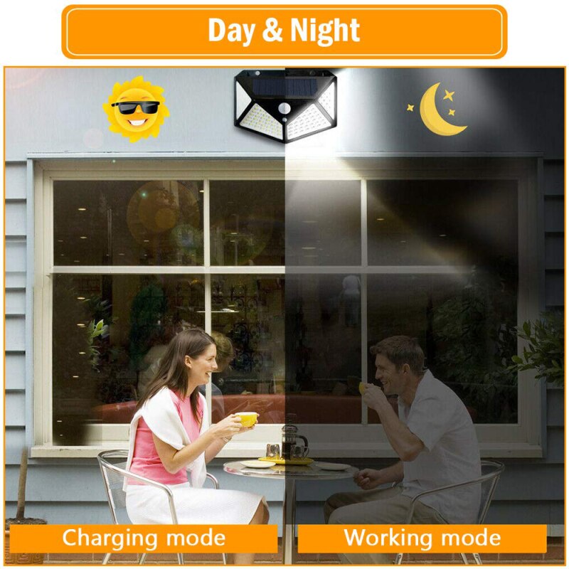 100 Led Solar Light Outdoor Zonne Wandlamp Led Lamp IP65 Pir Motion Sensor Lampara Solar Verlichting Tuin Decoratie Verlichting