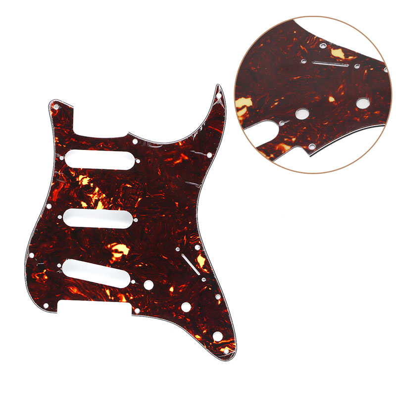 Red Tortoise Shell Pickguard 3 Ply Scratch Plates For Precision Bass PB Guitar