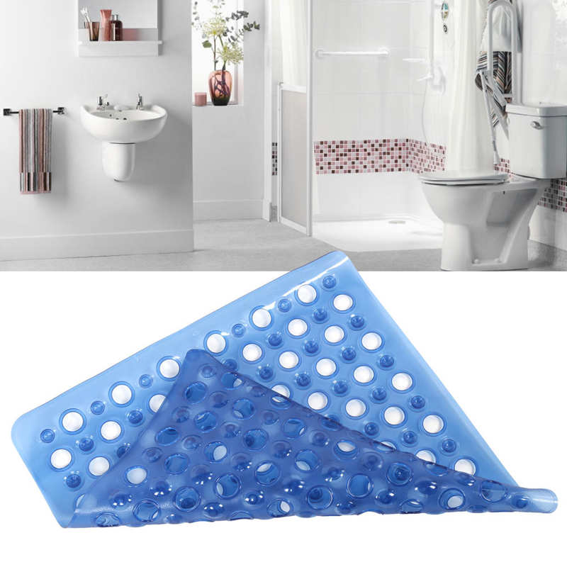 Ouderen Douche Mat Badkamer Siliconen Bad Vloer Antislip Mat Met Zuignap Blauw Herbruikbare Wasruimte Anti Slip Pad tool