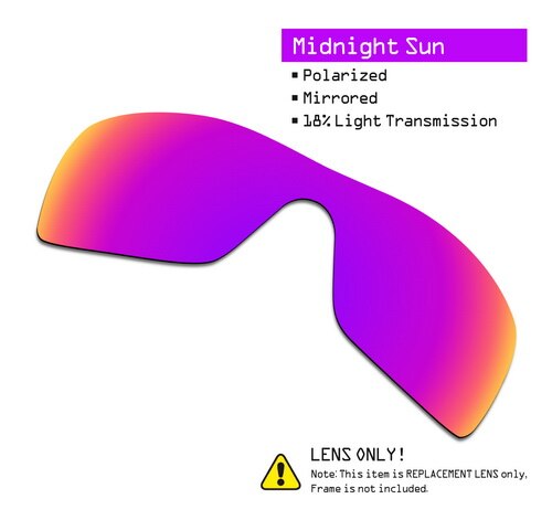 SmartVLT Polarized Replacement Lenses for Oakley Batwolf Sunglasses - Multiple Options: Midnight Sun