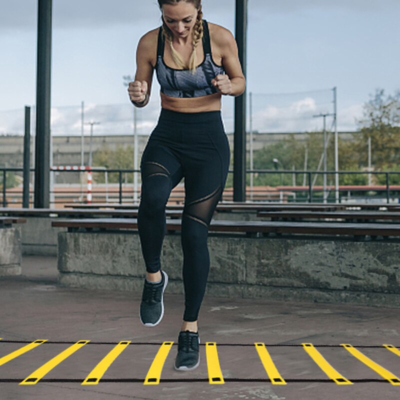 Sport smidighetsstige fotball justerbar stige smidighetstreningsstige hopping fitness kroppskoordinasjon oppvarmingstreningsverktøy