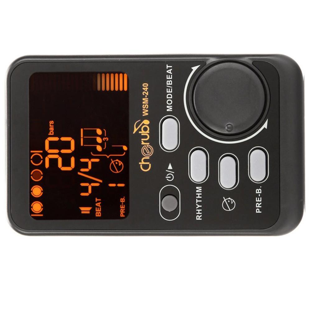 Cherub WSM-240 Guitar Piano Metronome Digital Metronom LCD Clip-on Portable Metronom for Guitar Violin Bass Support Tap Tempo
