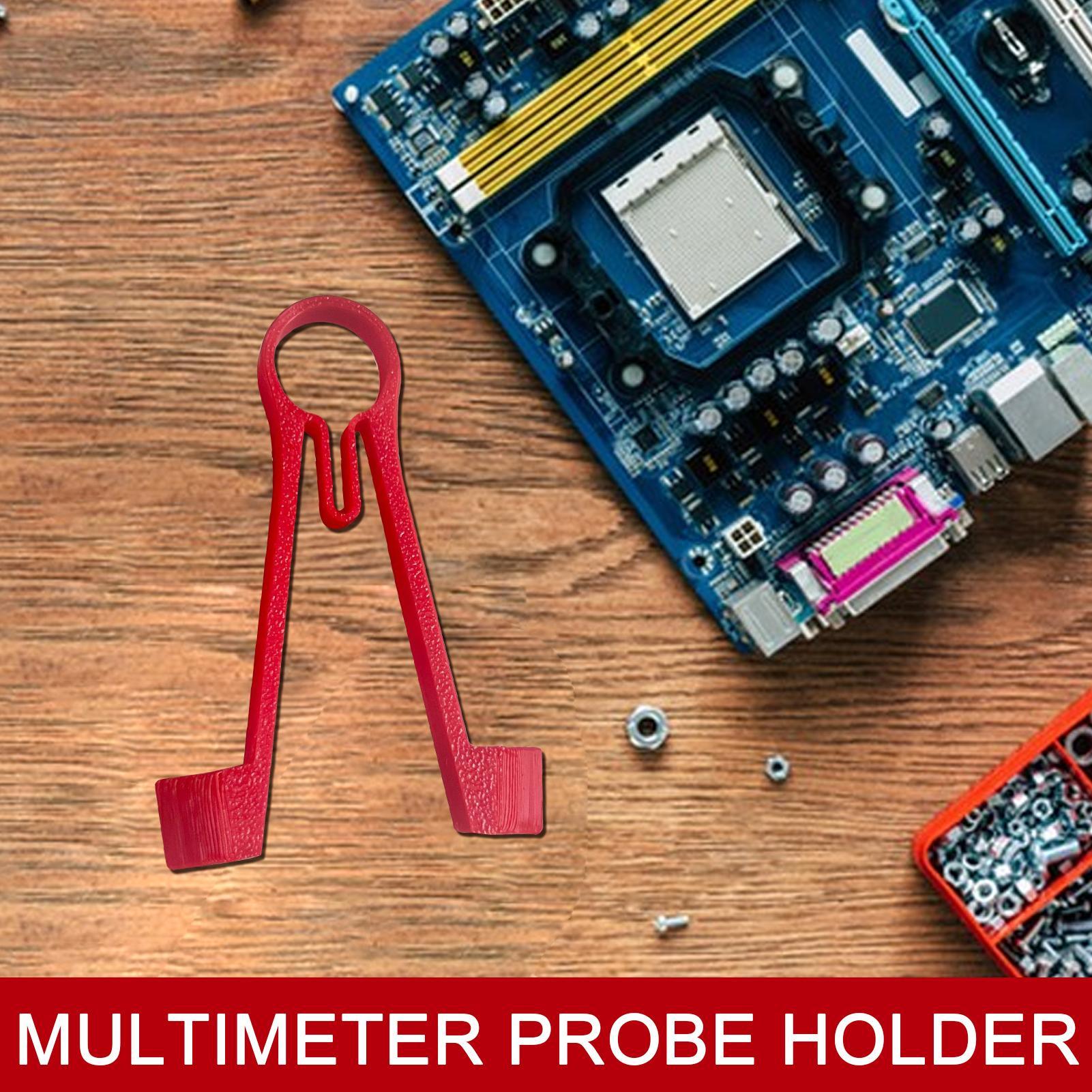 Multimeter Probe Holder Test Meter Probes Clamping Tool Electrical Testing Power Supplies One Hand Repairing Accessories