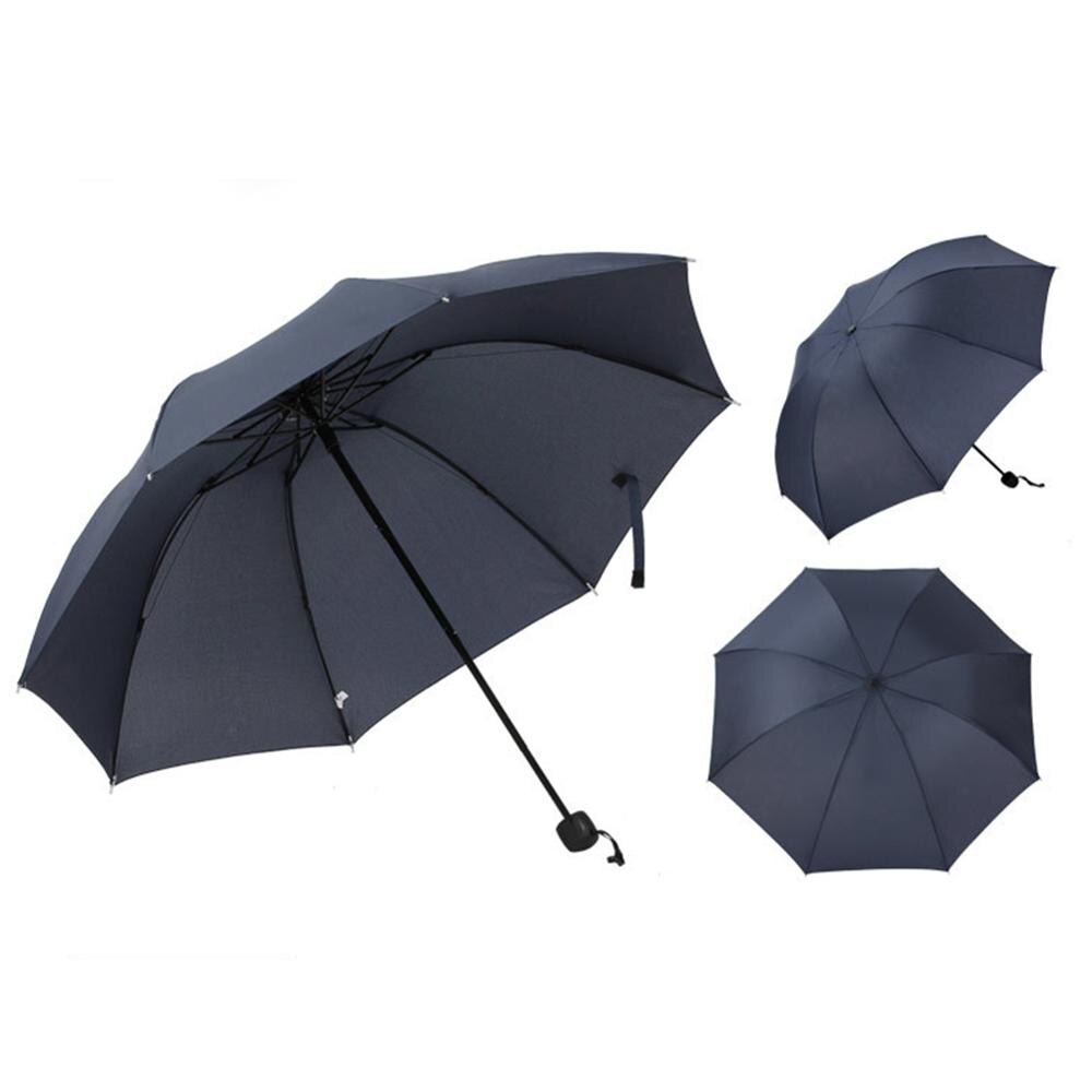 Sunny Umbrella Automatic folding Oversized portable men women umbrella Sunscreen rain Windproof UV beach parasol: Navy