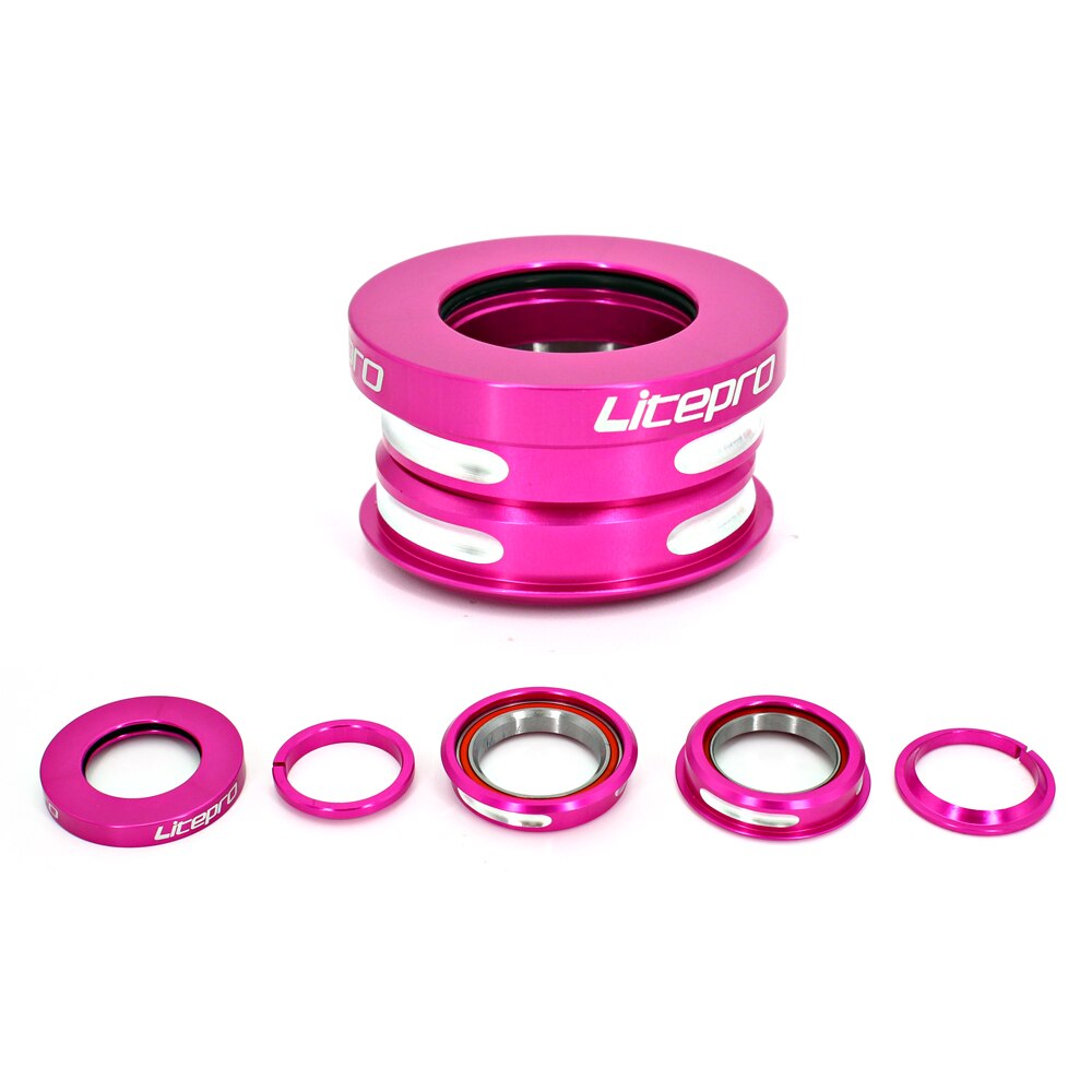 Litepro Vouwfiets Headset Fiets Sealed Bearing Kom Set Headset Cover Kom Set 28.6Mm Bike Frame Vork Balhoofd bmx Onderdelen