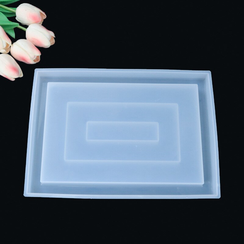 DIY Tetris epoxi Cristal de Molde de resina espejo hecho a mano molde de silicona para la decoración de la Mesa de resina molde
