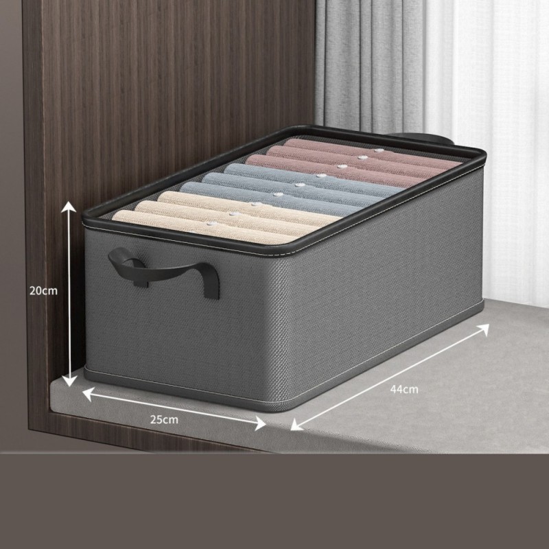 Foldable Home Storage Box Clothes Trousers Home Multi-functional Compartment Drawer Wardrobe Soild Color Storage Boxes