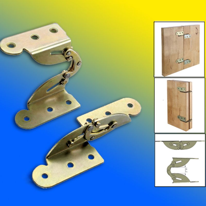2Pcs/set Folding Hinge 180 Degree Flap Board Hinge Furniture Dinner Table Bed Hidden Hinges Support Bracket Hardware Accessories