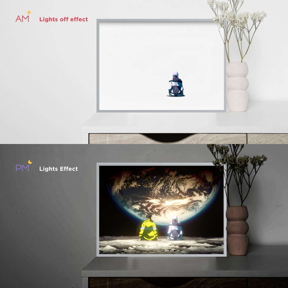 Lámpara de pintura de luz LED Cyberpunk de Anime HD, 3 colores de atenuación de enchufe USB, decoración de Ambiente de neón para sala de juegos, de luz de humor