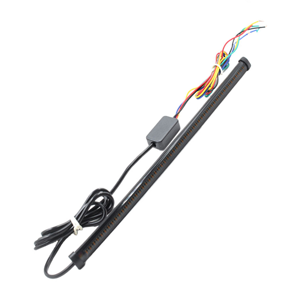 Motorfiets Led Strip Licht Flexibele Led Upgrade Scan Functie Motor Stop Lamp 30Cm Sequentiële Richtingaanwijzer Achterrem Strip Flits