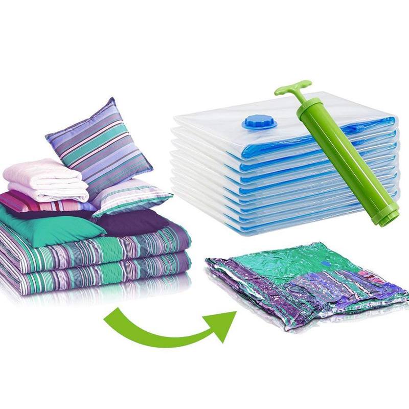 Vacuum bag 10 pieces Set 2 sizes 6 pieces 40x60 and 4 pieces 60x80 sturdy for storing clothes, quilts and bed linen Vacuum bag f