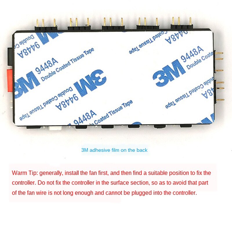 Multiform HUB SATA Fan Power Supply 1 to 6 HUB Fan Molex 4P or SATA Power to 5V 3pin ARGB Controller Support Water Block Fan