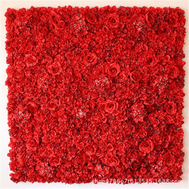 Hoge Dichtheid Bloem Muur 40X60 Cm Zijde Rose Kunstmatige Bloemen Romantische Voor Bruiloft Achtergrond Decoratie 13 Kleur