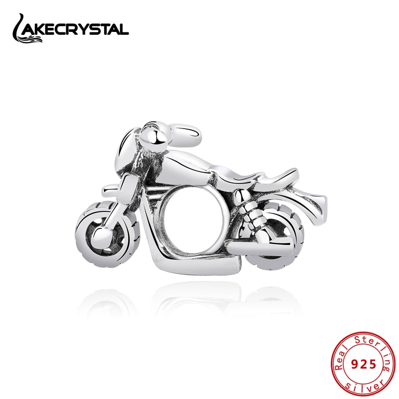 Autêntico 100% 925 prata esterlina encantos caber pulseiras originais charme motocicleta grânulos para as mulheres diy jóias finas