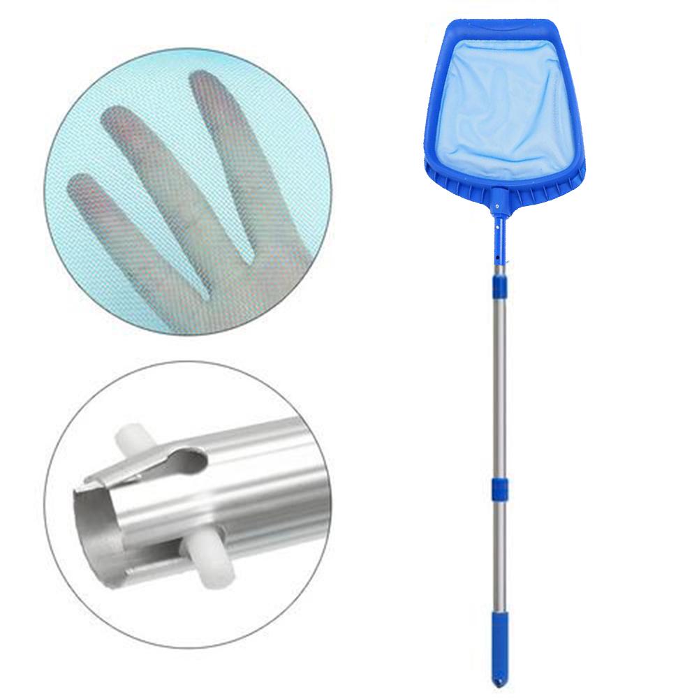Aluminum Plastic Swimming Pool Net Leaf Rake Mesh Skimmer Telescopic Pole Pools Spas Lightweight Cleaning Tool Water Fishing Net