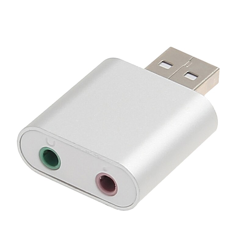 Aluminum USB External Stereo Sound Adapter for Windows and Mac. Plug and Play No Drivers Needed: Default Title