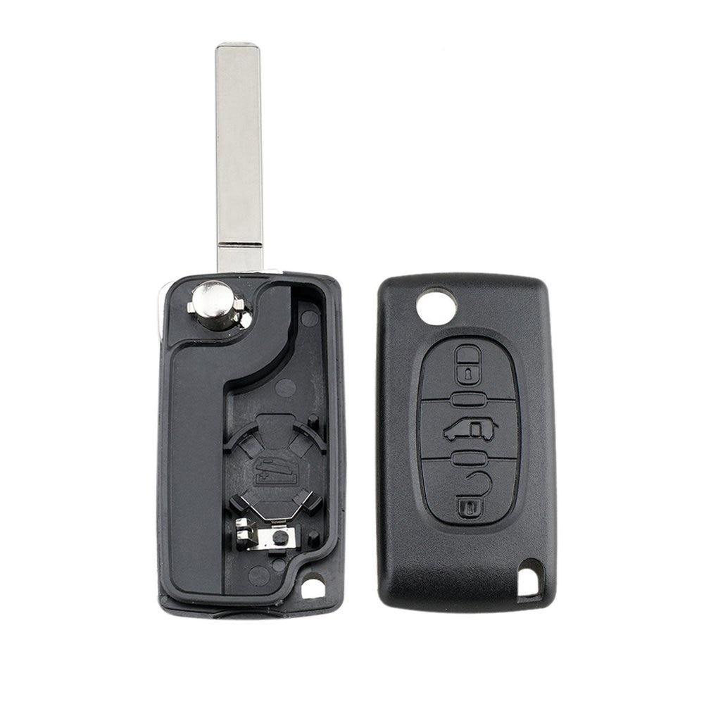 Afstandsbediening Auto Sleutel Shell 3 Knop Flip Folding Flip Folding Key Case Protector Voor Peugeot Partner Citroen Berlingo Of