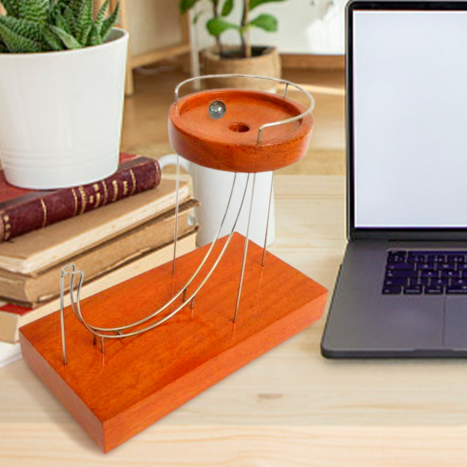 Kinetic Art Perpetual Marble Machine Motion Inertial Metal Automatic Infinite Jumping Table Toy Home Office Decoration