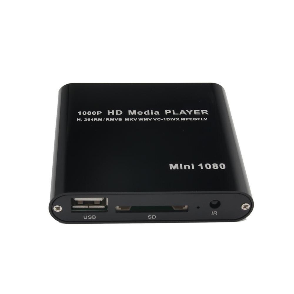 Mini fuld  hd1080p usb ekstern hdd-afspiller med sd mmc-kortlæser vært hdmi hdd media multimedie video bil hd-afspiller autoplay