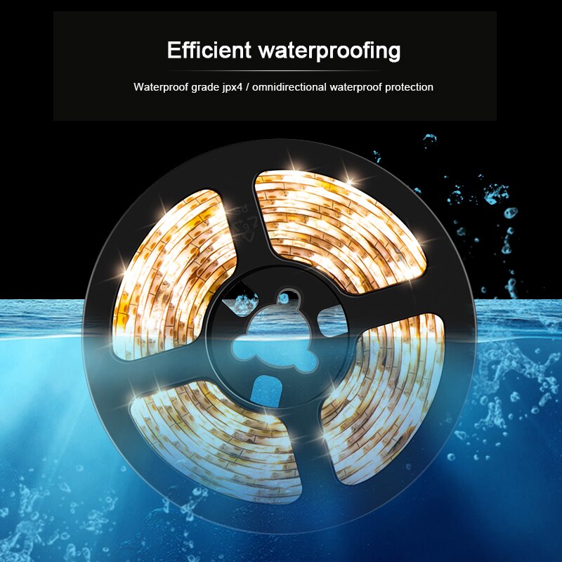 LED Lights 2835 SMD Cabinet Kitchen LED Tape 1-5m Waterproof Strip Closet TV Decoration Lamp 5V USB Cable Charging