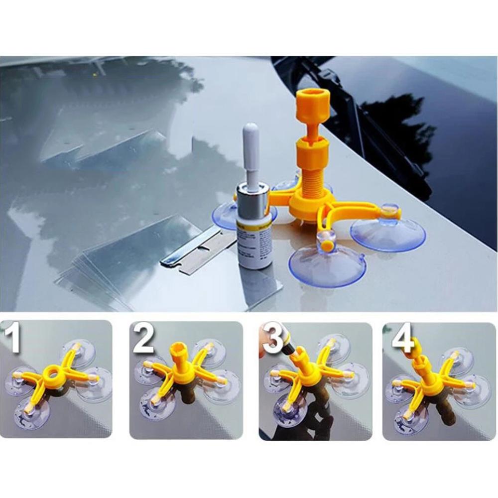 Car Windshield Repair Kit Auto Glass Windshield Dent Repair Tools Car Windshield Crack Repair Resin Kit