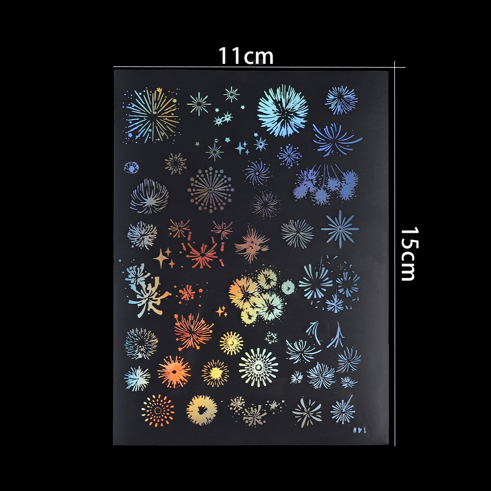 20 arten Transparent Schmücken Aufkleber Holographische Magie Kreise Klar Blatt Für DIY UV Harz Handwerk Füllung Liefert: Fireworks