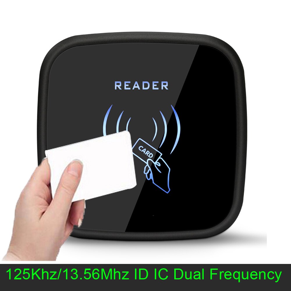 Ip65 vandtæt rfid kortlæser wiegand 26 output adgangskontrol slave læser sikkerhed 125 khz 13.56 mhz em id kortlæser: D81 id ic udgave