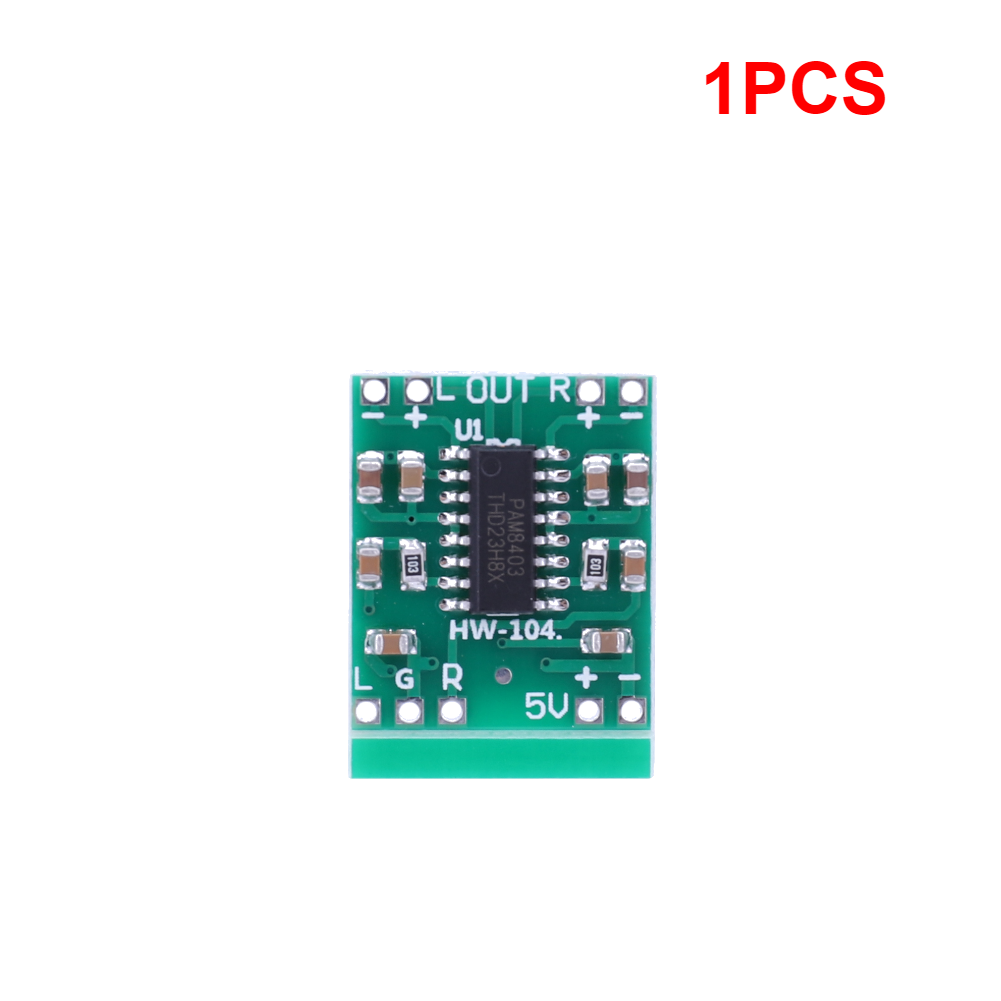 50-1PCS PAM8403 Audio Speaker Sound Amplifier Board Module DC2.5-5.5V 2*3W Mini Power Amplifier Board for Class D Stereo Audio: Red