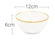 Gold inlay food dishes dinner plate flower edge famous brand steak plate: 120MM