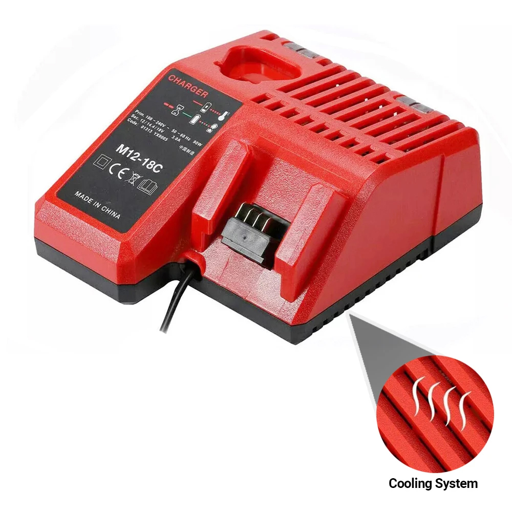 Zamienna ładowarka akumulatorów M12-18C robić Milwaukee 12 V 14,4 V 18 V 48-11-1815/1828/1840 Akumulatory litowe robić elektronarzędzi