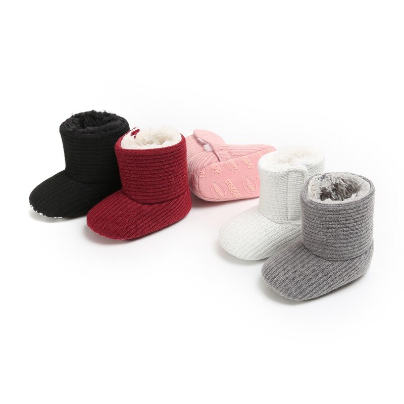 Baby Laarzen Meisje Winter Laarzen Winter Grondwet Ketting Kleur Paars Baby Warmte Warming Schoenen