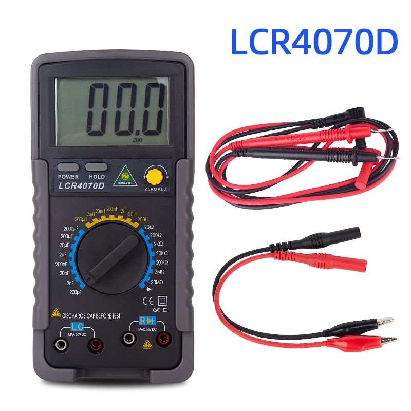 Professionele Digitale Capacimeter Multimeter Esr Lcr Meter Condensator Capaciteit Tester Inductie Meter Lcd Backlight