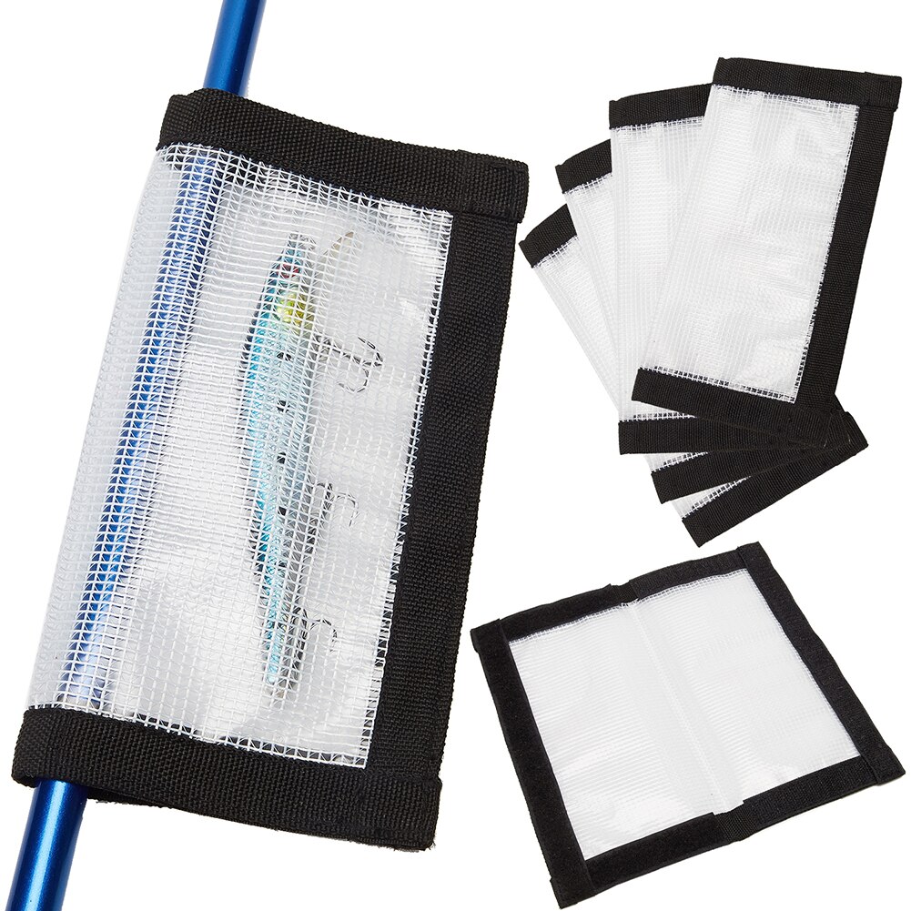 4 stk gennemsigtig pvc lokke fiskekrog beskyttende wrap cover taske bærbar agn fiskegrej opbevaringsposer