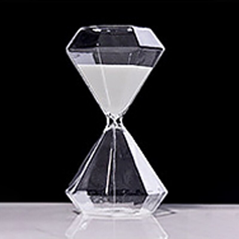 Clessidra in vetro creativo in muratura in stile nordico 30 minuti artigianato casa soggiorno scrivania decorazione accessori regali: bianca