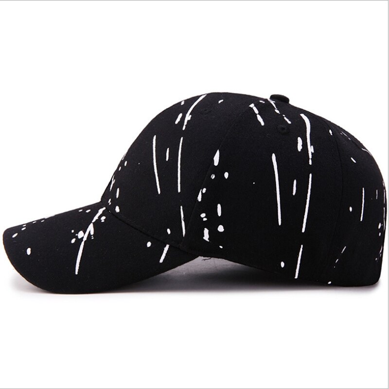 Stribe prik graffiti justerbart tryk udendørs baseball kasket forår efterår unisex nuance personlighed far hat top cap