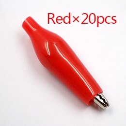Alligator Clips Electrical Test Lead Roach Clip Test Jumper Wire Connectors Cable Connectors Double-ended Crocodile Clips: Red 20pcs